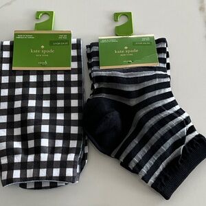 Kate Spade Checkered and Striped Socks